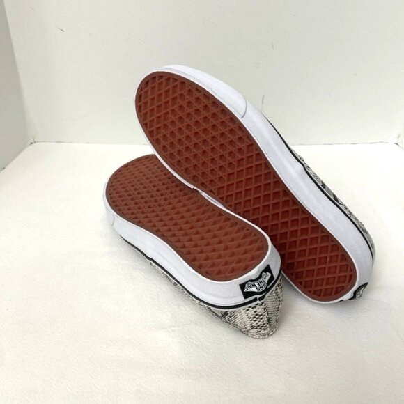Vans Off The Wall Sneakers Snake Silver US M 8.5/W 10 Neutral Animal Print - Picture 8 of 10
